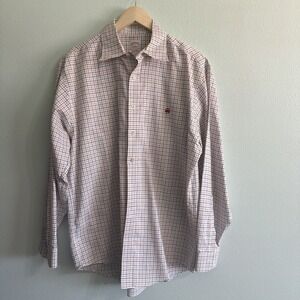 Brooks Brothers Shirt Men's Large Non-Iron Supima Cotton Logo Multicolor Check
